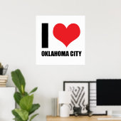I Liebe Oklahoma Stadt Poster (Heimbüro)