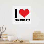 I Liebe Oklahoma Stadt Poster (Küche)