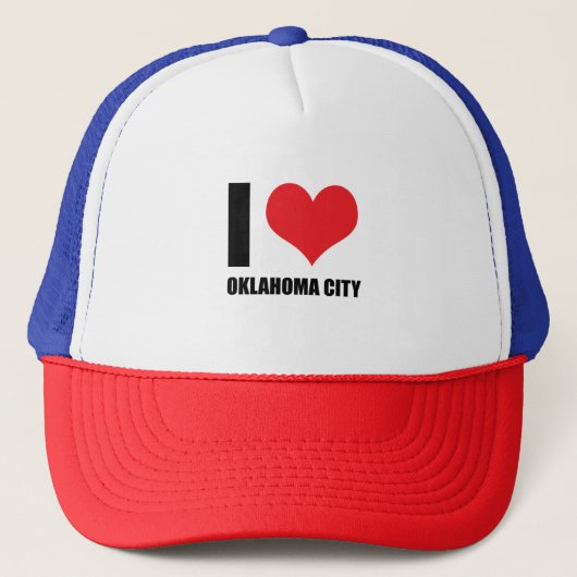 I Liebe Oklahoma Stadt Truckerkappe (Vorderseite)