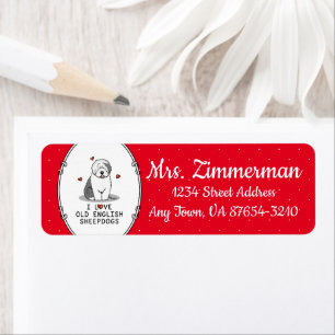 I Liebe Old English Sheepdogs (Gray 1) Niedlich OE