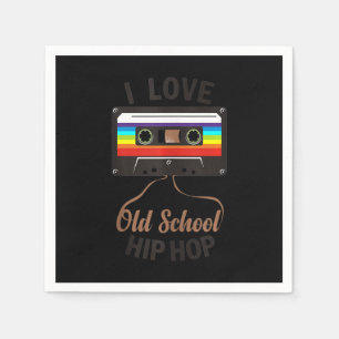 I LIEBE OLD SCHOOL HIP HOP Music 80er 90s Cassette Serviette