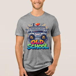 I Liebe Old School Music Tri-Blend Shirt