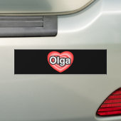 I Liebe Olga. Liebe I Sie Olga. Herz Autoaufkleber (Auf Auto)