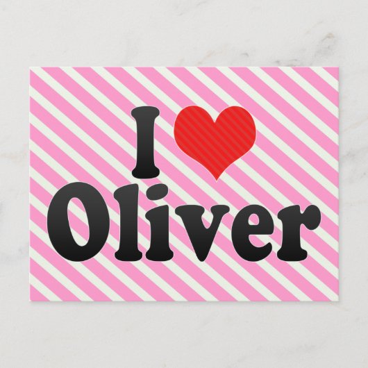 I Liebe Oliver Postkarte (Vorderseite)
