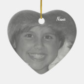 I Liebe Oma-Foto-Ziervorlage Keramik Ornament (Hinten)