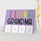 i Liebe Oma Fotos Faltkarte Karte (Gelbe Blume)