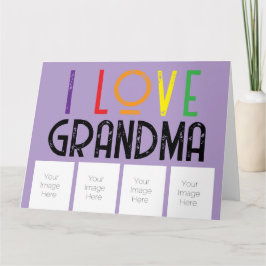 i Liebe Oma Fotos Faltkarte Karte