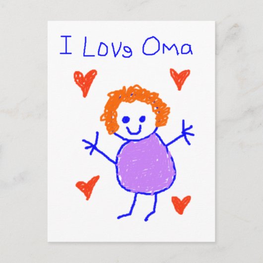 I Liebe Oma Postkarte (Vorderseite)