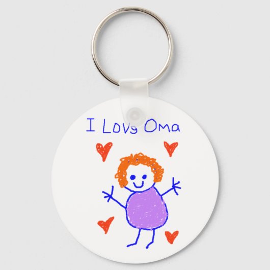 I Liebe Oma Schlüsselanhänger (Vorderseite)