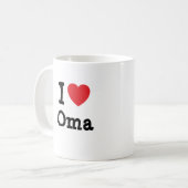 I Liebe Oma T - Shirt Kaffeetasse (Vorderseite Links)