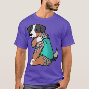 I Liebe Oma Tattoo Australian Shepherd Dog  T-Shirt