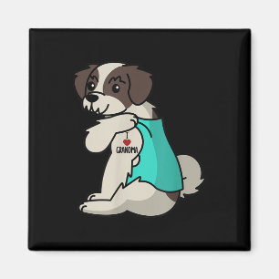 I Liebe Oma Tattoo Shih Tzu Großmutter Hund Magnet