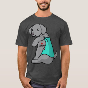 I Liebe Oma Tattoo Weimaraner Großmutter Hund T-Shirt