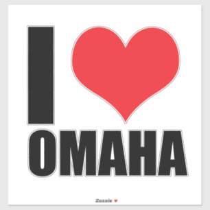 I Liebe Omaha Aufkleber