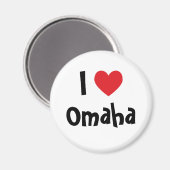 I Liebe Omaha Magnet (Vorderseite/Rückseite)