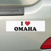 I Liebe Omaha Nebraska Autoaufkleber (Auf Auto)