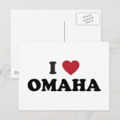 I Liebe Omaha Nebraska Postkarte (Vorne/Hinten)