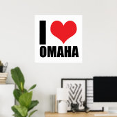 I Liebe Omaha Poster (Heimbüro)