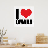 I Liebe Omaha Poster (Küche)