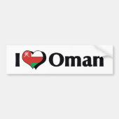 I Liebe Oman Flag Autoaufkleber (Vorne)