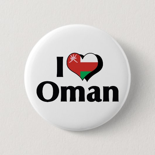 I Liebe Oman Flag Button (Vorderseite)