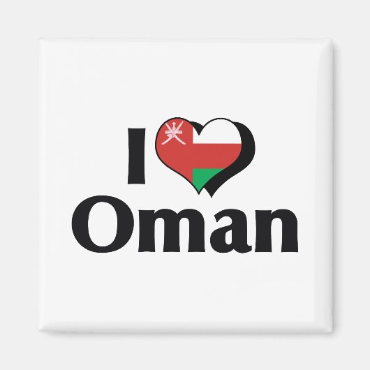 I Liebe Oman Flag Magnet (Vorne)