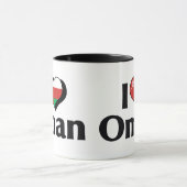 I Liebe Oman Flag Tasse (Zentrum)