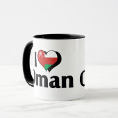 I Liebe Oman Flag Tasse (Vorderseite Links)
