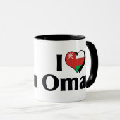 I Liebe Oman Flag Tasse (VorderseiteRechts)