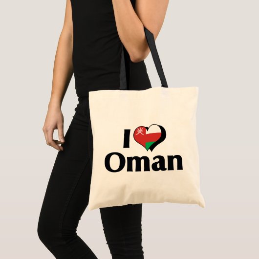 I Liebe Oman Flag Tragetasche (Vorderseite (Produkt))