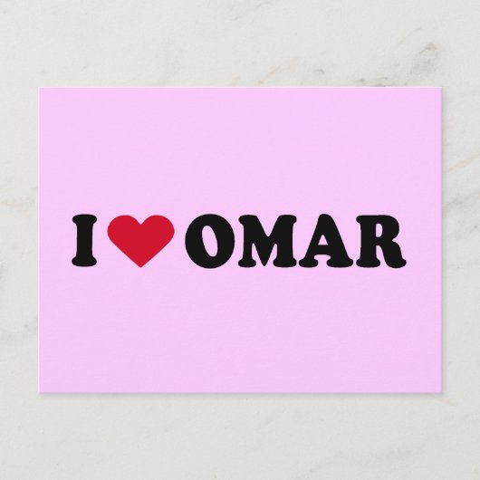 I LIEBE OMAR POSTKARTE (Vorderseite)