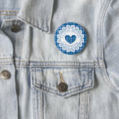I Liebe, Opa Blue Kariert Button zu sein (Beispiel)
