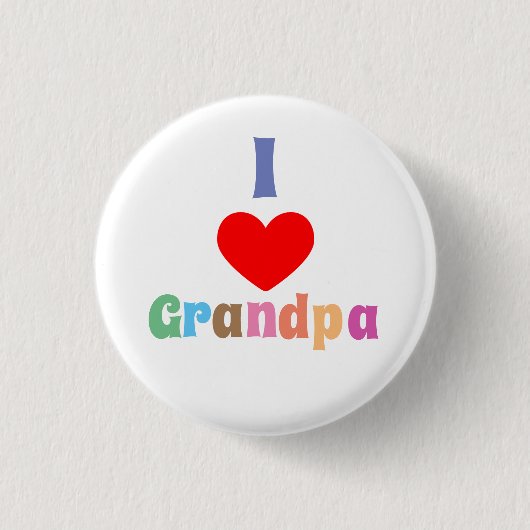 I Liebe Opa Button (Vorderseite)