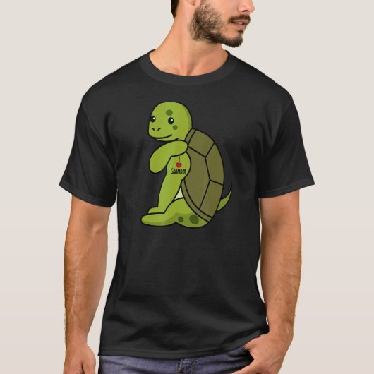 I Liebe Opa Tattoo Turtle Großvater Haustier T-Shirt (Vorderseite)