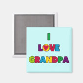 I Liebe Opa Tshirts und Geschenke Magnet (Vorderseite/Rückseite)