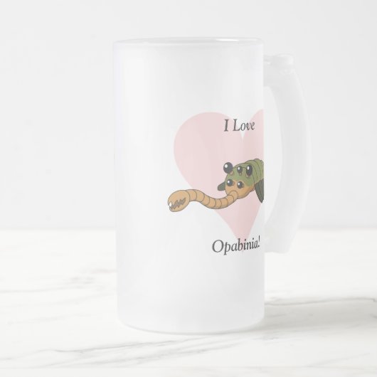 I Liebe Opabinia! Mattglas Bierglas (VorderseiteRechts)