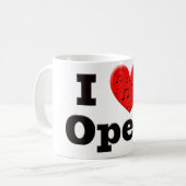 I Liebe-Oper Kaffeetasse (Vorderseite Links)