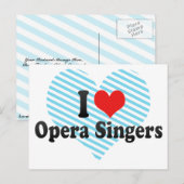 I Liebe Opera Singers Postkarte (Vorne/Hinten)