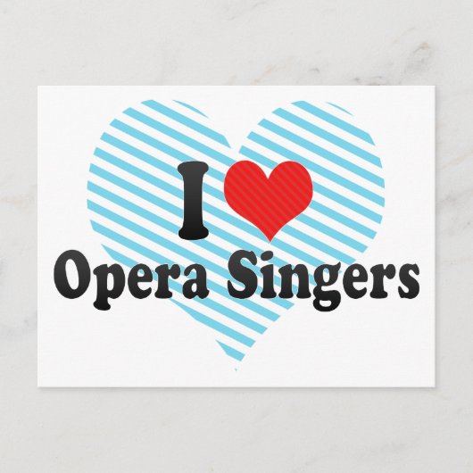 I Liebe Opera Singers Postkarte (Vorderseite)