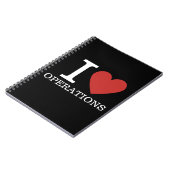 I ❤️ Liebe Operations - Operations Dept. - Noteboo Notizblock (Linke Seite)