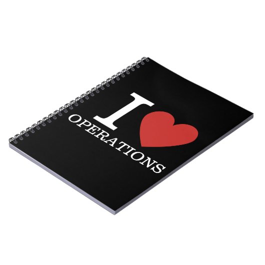 I ❤️ Liebe Operations - Operations Dept. - Noteboo Notizblock (Linke Seite)