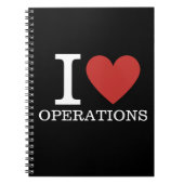 I ❤️ Liebe Operations - Operations Dept. - Noteboo Notizblock (Vorderseite)