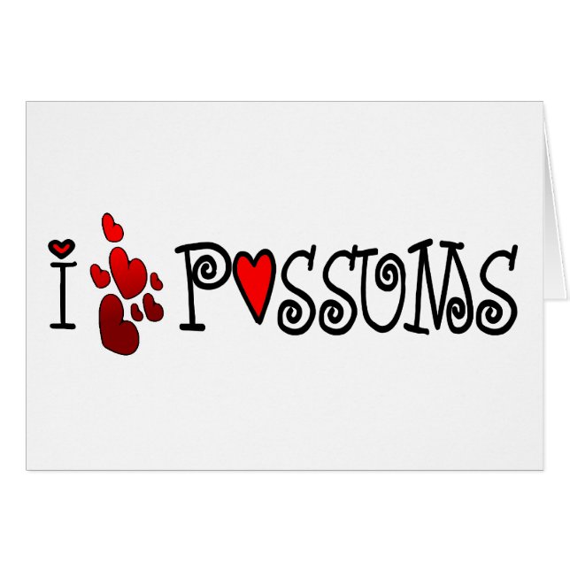 I Liebe-Opossum-Herzen (Vorderseite (Horizontal))