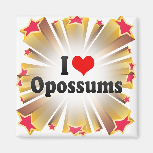 I Liebe Opossum Magnet (Vorne)