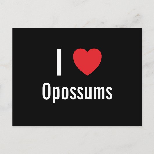 I Liebe Opossum Postkarte (Vorderseite)