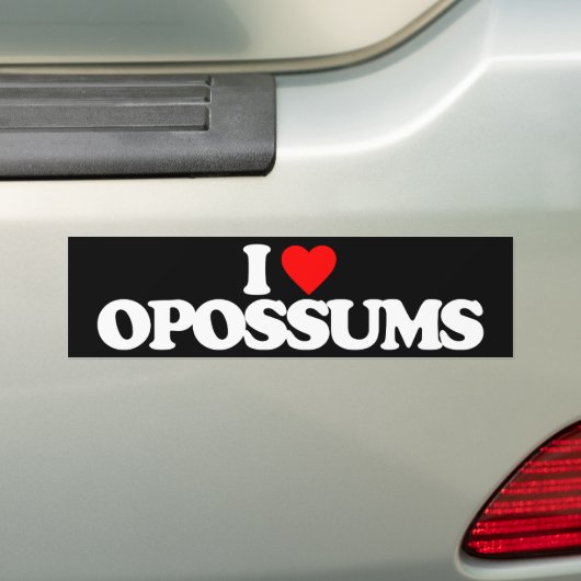 I LIEBE-OPOSSUMS AUTOAUFKLEBER (Auf Auto)