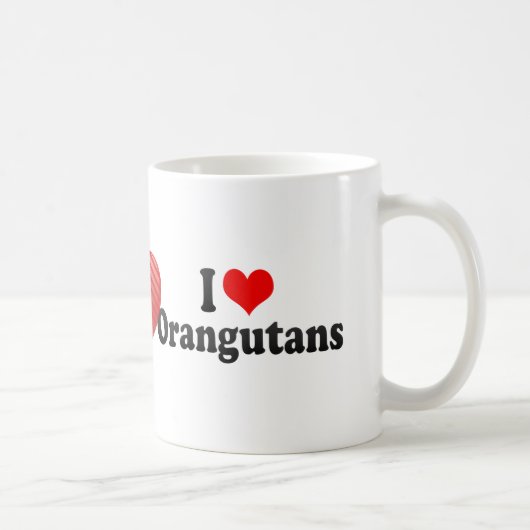 I Liebe-Orang-Utans Kaffeetasse (Rechts)