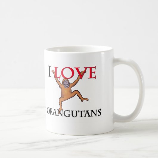 I Liebe-Orang-Utans Kaffeetasse (Rechts)