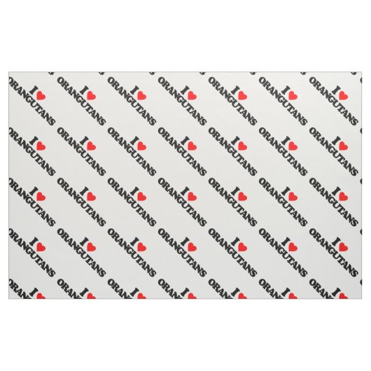 I LIEBE-ORANG-UTANS STOFF (Fat Quarter (45,7 x 55,9 cm))