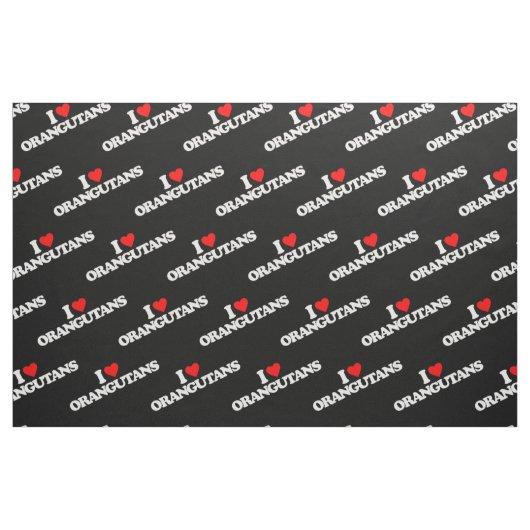 I LIEBE-ORANG-UTANS STOFF (Fat Quarter (45,7 x 55,9 cm))